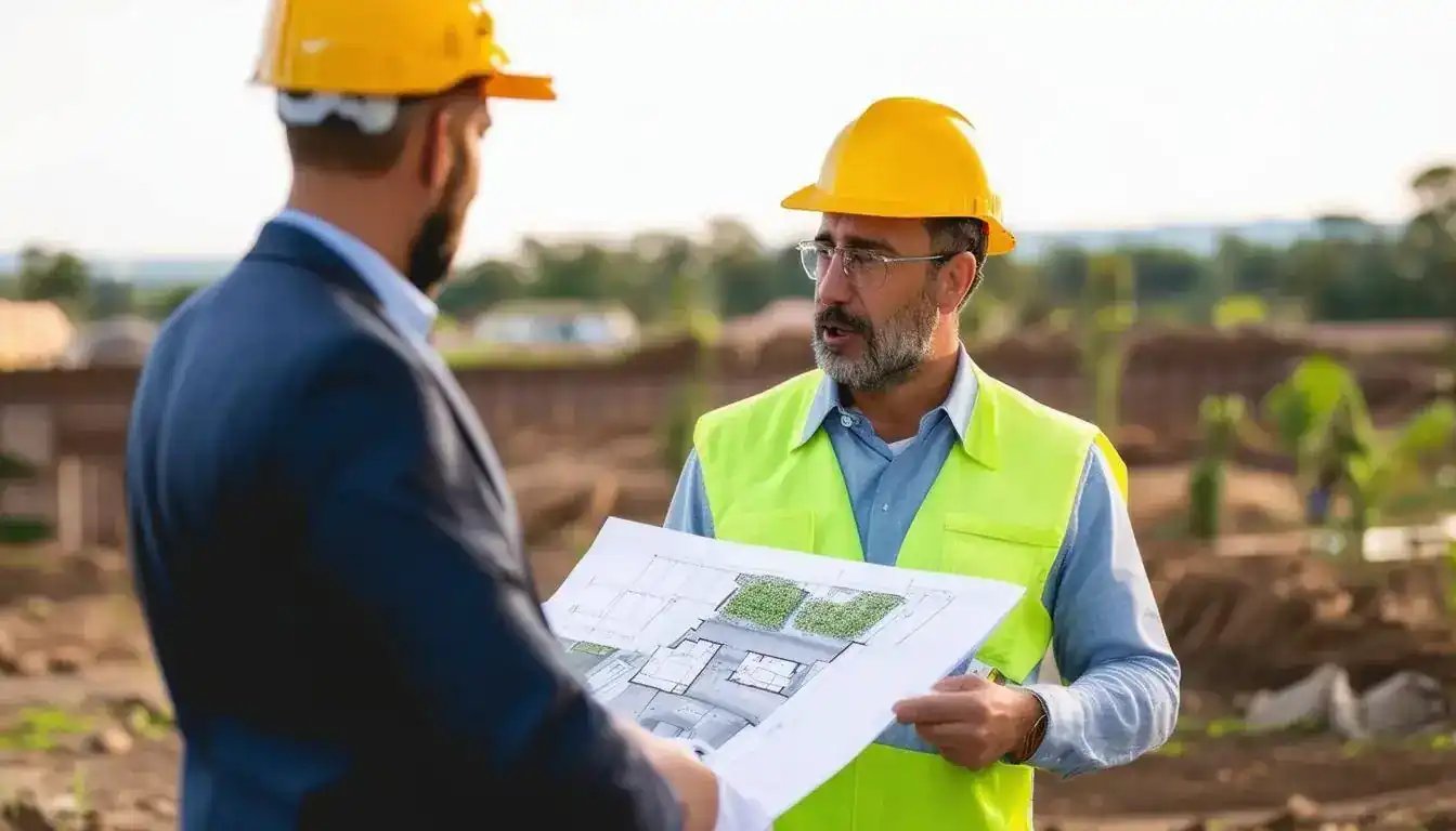 two employees standing up talking to either other-1_q50
